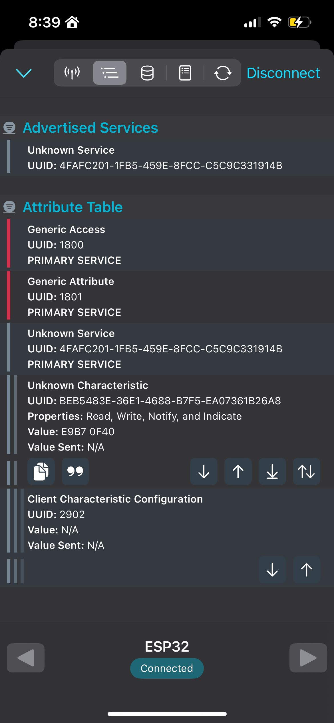Bluetooth Notify Float Numbers